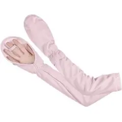 【UVカット】UPF50+ 接触冷感 ルーズ アームカバー アームガード ピンク