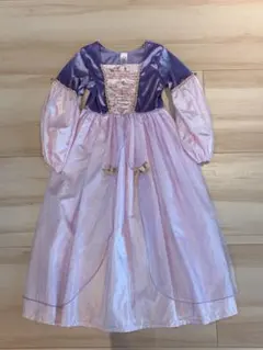 プリンセス風 ドレス パープル ピンク 長袖