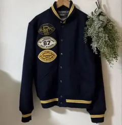美品　Polo Ralph Lauren スタジャン ネイビー S ウールのサムネイル