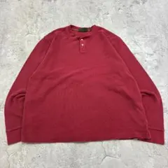 t*i様 Timberland サーマル ヘンリーネック　カットソー XL 赤のサムネイル
