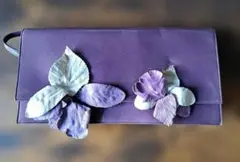 miumiu 2003春夏　お花レザークラッチ・ショルダー兼用バック