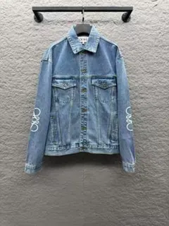 ライトブルー デニムジャケット アジャスター付 クラシック調 Lo*ewe