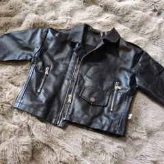 ブラックライダースジャケット 90サイズ