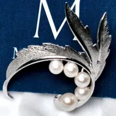【極美品 最高級】ミキモト ブローチ ハネ パール フォーマル 5珠 皇室御用達
