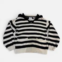 ZARA キッズ ボーダー 大襟 セーター 110cm