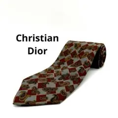 極美品 クリスチャンディオール Dior ネクタイ シルク 100% 69177