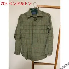 70s USA PENDLETON ウール ネルシャツ M 美品 ペンドルトン