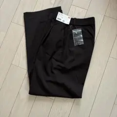 タックワイドパンツ　ブラウン　xs