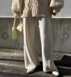 Amiur/エミレ cable line knit pants