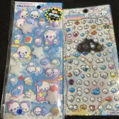 【匿名配送】ピカプニシール ジュエルプチドロップ ぷくぷくあわわちゃん 2点