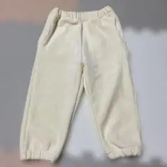 韓国服　ホワイト　ベロアリブパンツ　裏起毛　女の子　男の子　ジョガーパンツ