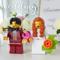 レゴ　ミニフィグ　受付サインY4　ウェディング　結婚証明書　ウェルカムスペース