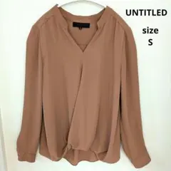 UNTITLED　アンタイトル　ブラウス　キーネック　カシュクール風　Sのサムネイル