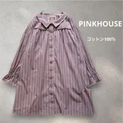 【うみはる様専用】ストライプ柄ピコフリルブラウスチュニック✨美品のサムネイル