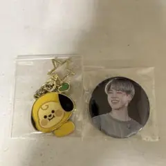 JIMIN アクリルキーホルダー 缶バッジ 2点セット