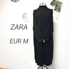12705-1 ザラ ZARA ロングカットソー 원피스 カジュアル 黒