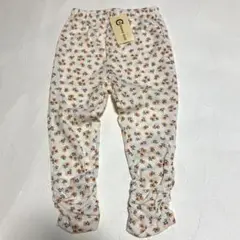 キッズ花柄クシュクシュパンツ　スパッツ　90 未使用タグ付き