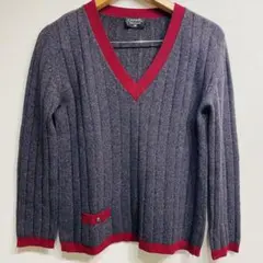 正規品 シャネル カシミヤシルク リブニット 石付き 38 ココマーク 