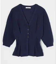 未使用タグ付　MOUSSY WAIST FIT RIB KNIT カーディガン