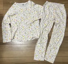 【美品】petit bateau花柄パジャマセット 140cm 長袖　長ズボン