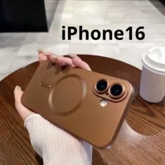 iPhone16 MagSafeマグセーフ　スマホカバー　スマホケース　ブラウン