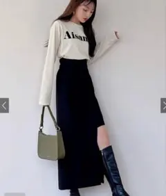 GRL フロッキーロゴプリントロンT