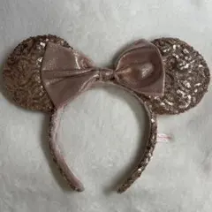 ディズニーカチューシャ　ローズゴールド　ミニー
