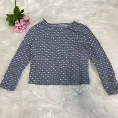 ギャップ　120 長袖カットソー　女の子　ドット　水玉　春コーデ