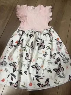 SHEIN ワンピース 6Y 蝶柄 ピンクのサムネイル