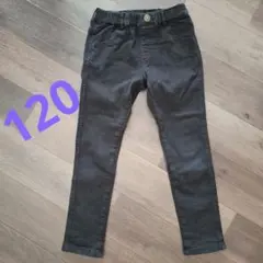120サイズ 黒スリムフィットパンツ