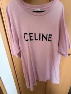 CELINE セリーヌ　フロントロゴ　tシャツ ピンク　XL CELINE セリーヌ フロントロゴ tシャツ ピンク XL - メルカリ
