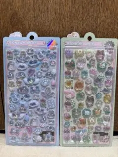 【正規品】みずいろボンボン、ねこねこボンボンドロップシール2枚セット