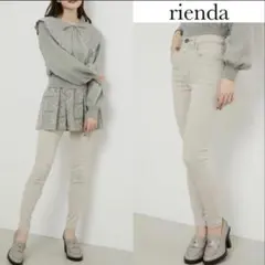 rienda ベージュ スキニーパンツ 24/26
