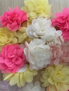 シフォンフラワー お花パーツ ハンドメイド素材 まとめ売り