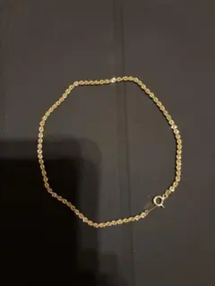 K18 ロープチェーン アンクレット 23cm