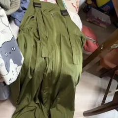 オリーブグリーン ジッパー付きジャンパースカート