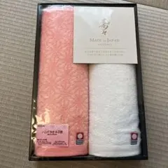 今治タオルセット 2枚 ピンク ホワイト
