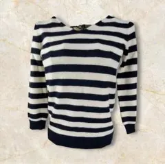 any sis　 Vネックニット ボーダー　7分袖