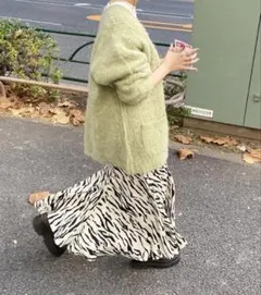 【美品】natural couture カーディガン グリーン