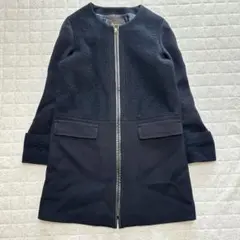 LIMITLESS LUXURY ノーカラーコート ネイビー38 - メルカリ