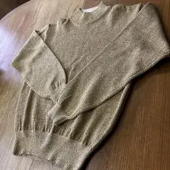 ラメ糸入りタートルネックニット 金 ゴールド セーター M相当