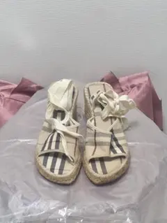 BURBERR レディース チェック ヒールサンダルのサムネイル