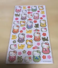 ハローキティ 箔押し和紙シール 　　 　　　2009年当時物
