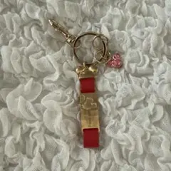 ミッキー シルエット キーホルダー 赤　ミニー