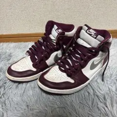 Nike Air Jordan 1 バーガンディ/ホワイト ハイカット
