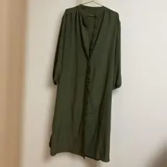 オリーブ バルーンスリーブ ロングワンピース