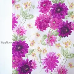 43.大花柄 YUWA LIVE LIFE collection 布生地 ピンク