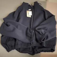 ニコアンド　ボンディングWジップブルゾン　パーカー　ネイビー