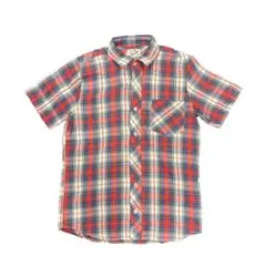 60～70s ドイツ製 MEWALL 半袖シャツ チェック柄 赤 白 青 40