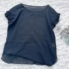 MARGARET HOWELL コットンシルク　袖フリル　カットソー　良品のサムネイル